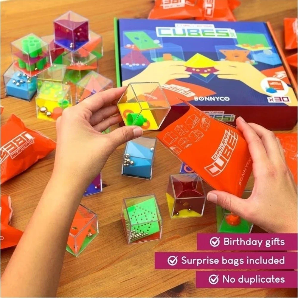 Brain Teaser Puzzles Cubes Kids Party Favors Pack 30 Pinata Goodie Bags Stuff...